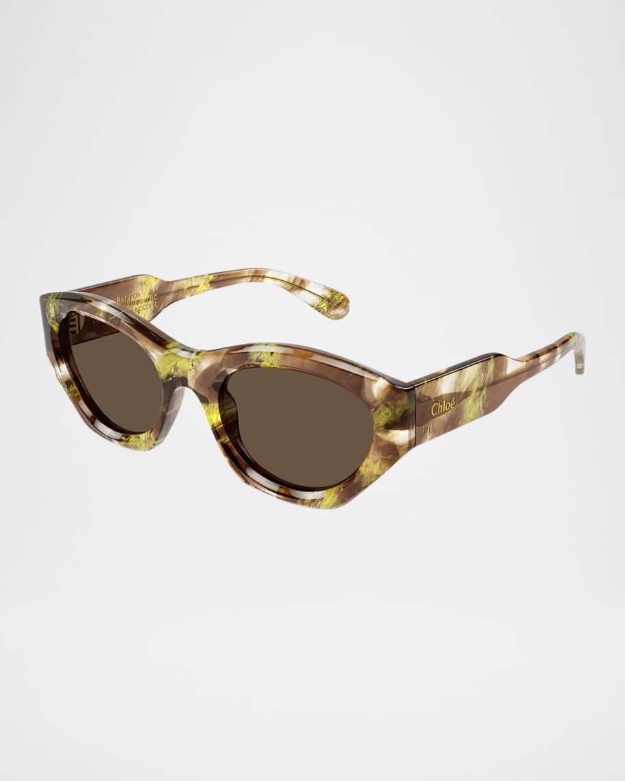 サングラス CHLOE ACETATE SUNGLASSES Chloe Logo Acetate Cat-Eye Sunglasses | Neiman Marcus