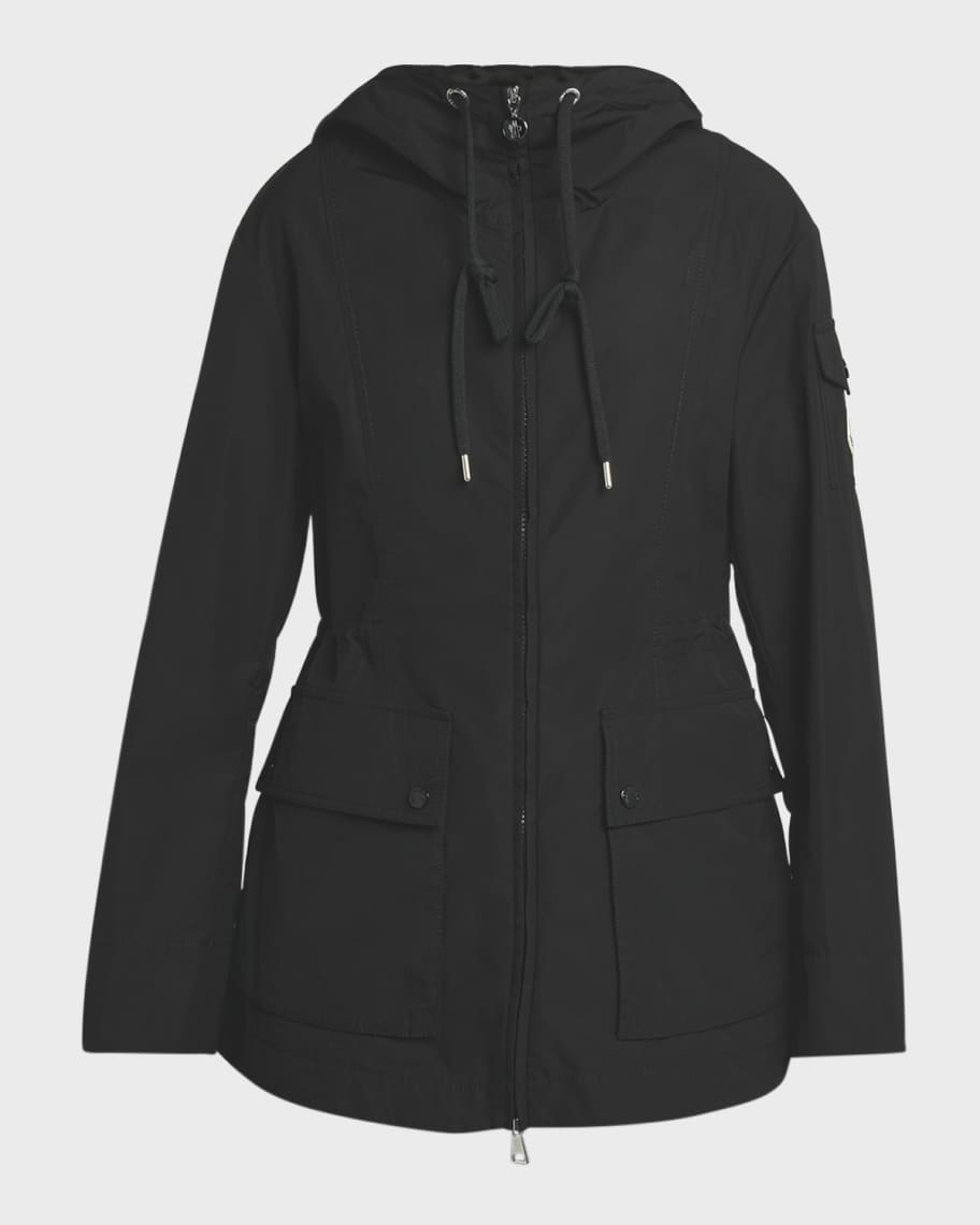 【MONCLER】LEANDRO HOODED JACKET Black Leandro Hooded Parka - Long Jackets & Parka for Women