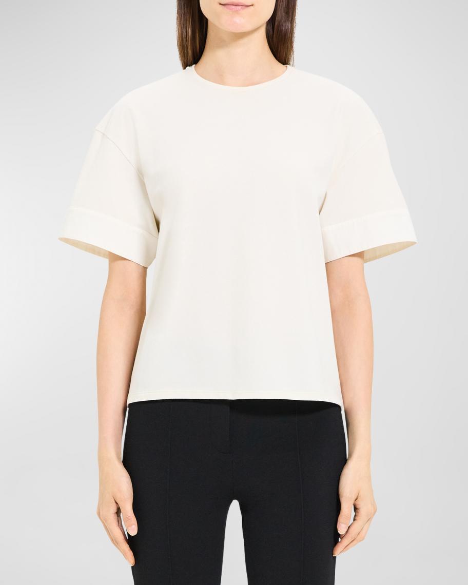 theory short sleeve ruched t shirt