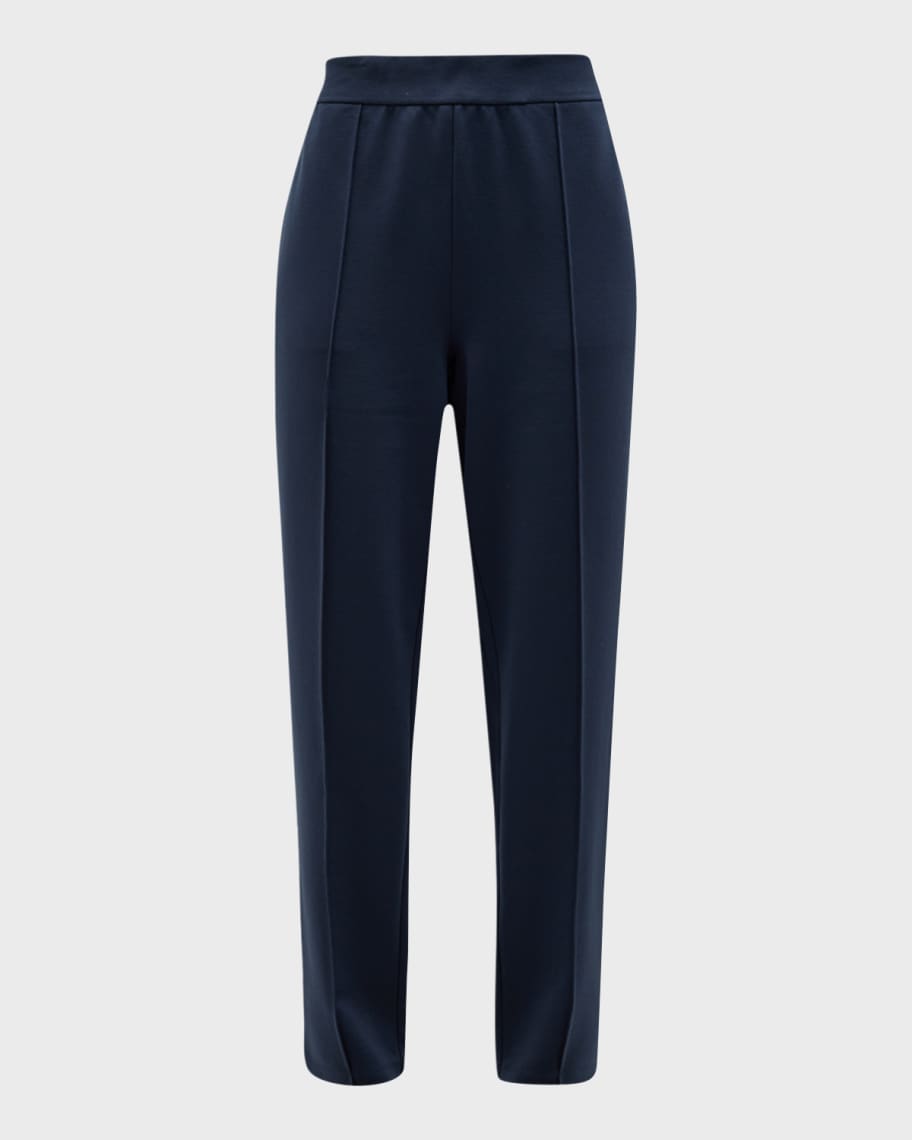 Image 2 of 6: Tapered Pintuck Flex Ponte Ankle Pants