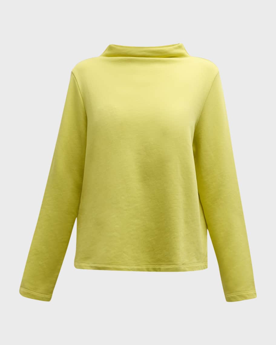 Image 1 of 6: Funnel-Neck Organic Cotton Top