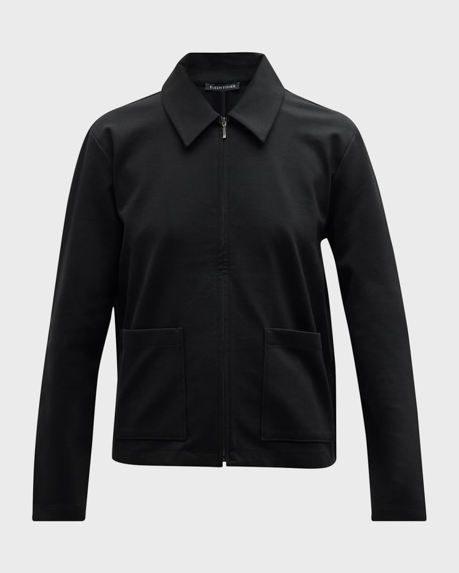 Eileen fisher travel ponte zip jacket new arrivals