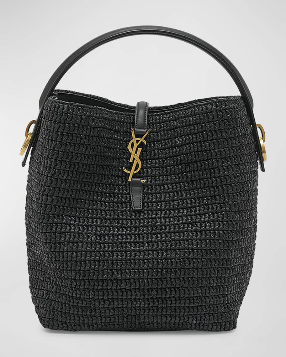 【Saint Laurent】 Panier Small raffia bucket bag Panier Small raffia bucket bag in beige - Saint Laurent