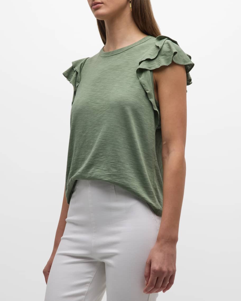Image 2 of 6: Akeela Ruffle-Sleeve Tee