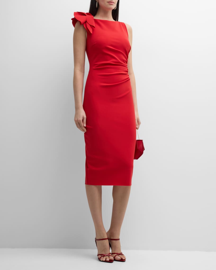Sisley women Red Midi Dress, Made In Italy, Small