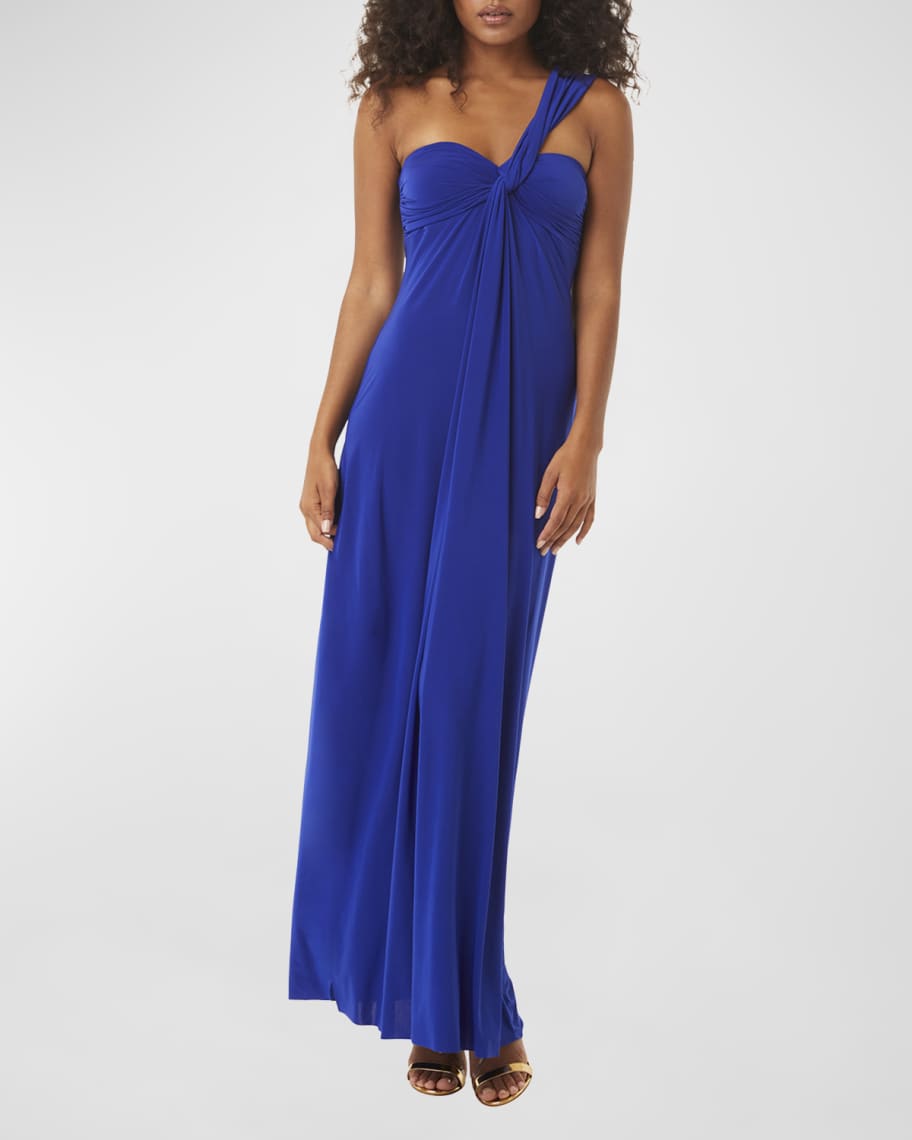 MISA Los Angeles Thora Draped One-Shoulder Sleeveless Maxi Dress | Neiman  Marcus