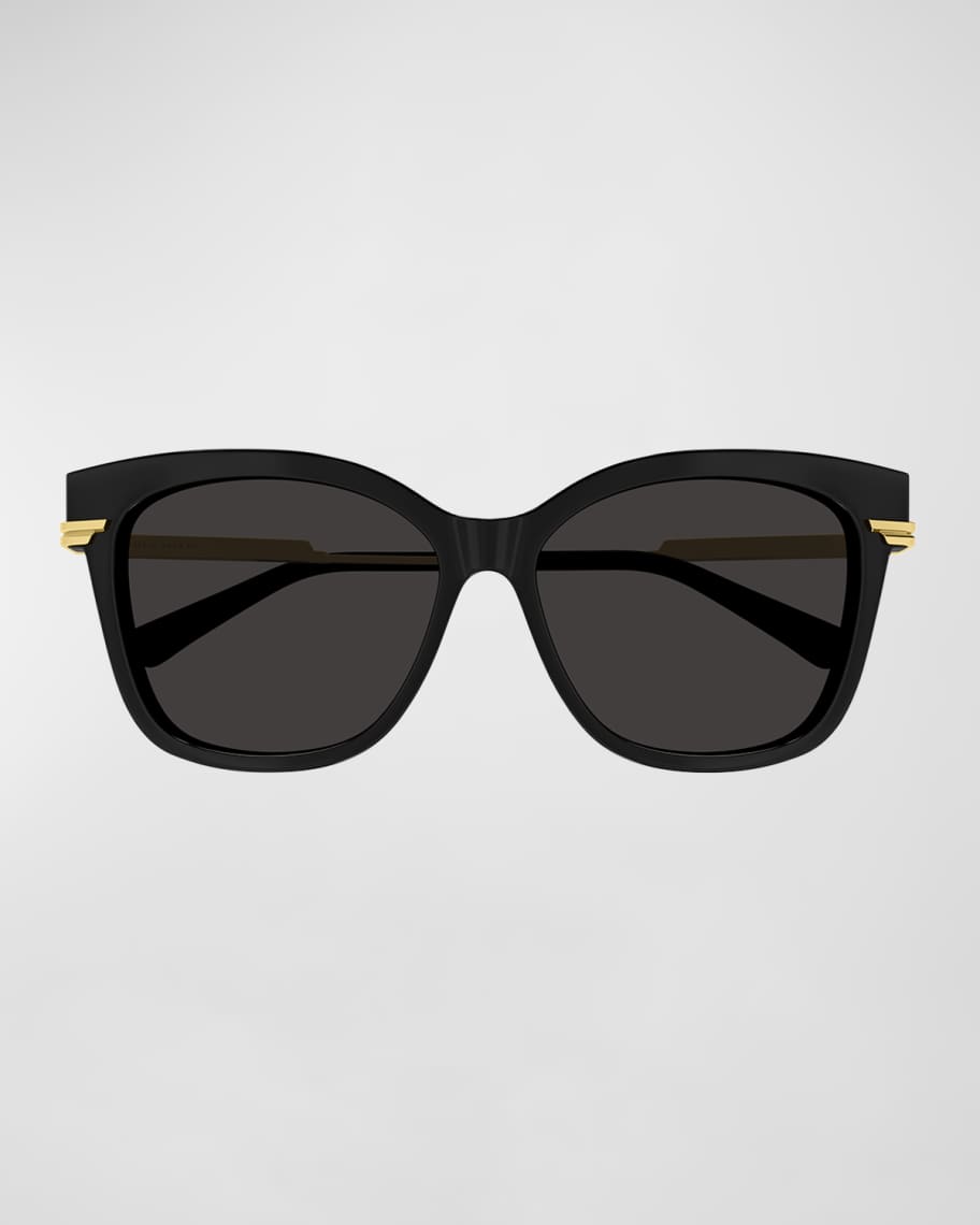 Bottega Veneta Engraved Logo Acetate & Metal Cat-Eye