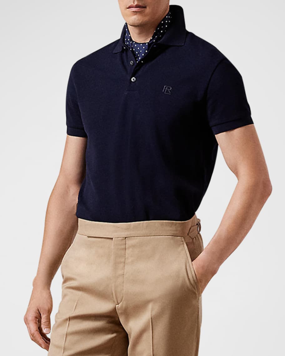 Image 2 of 3: Men's Mercerized Pique Polo Shirt