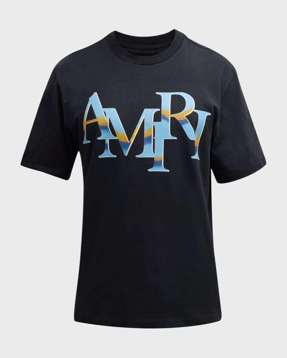 Amiri Men's Staggered Letter Jersey T-Shirt | Neiman Marcus