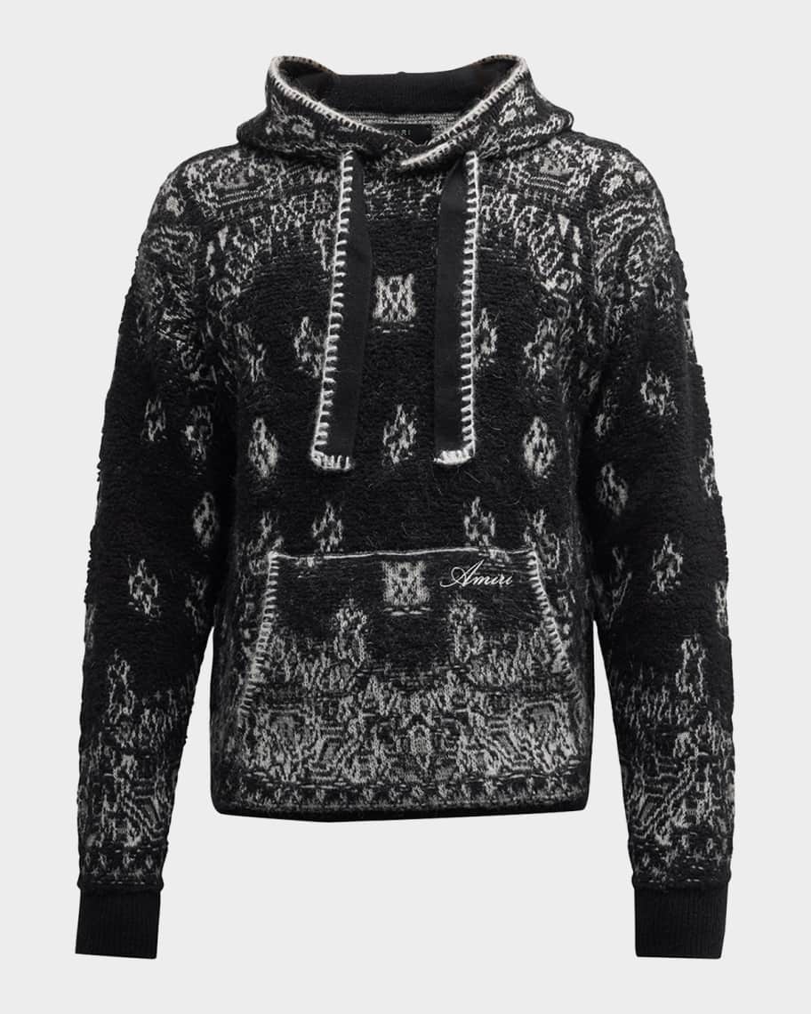 Amiri Men's Bandana Knit Hoodie | Neiman Marcus