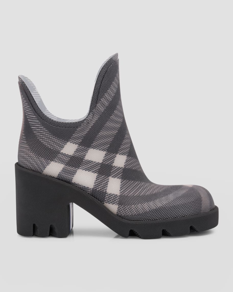 Burberry belted on sale check rain boots