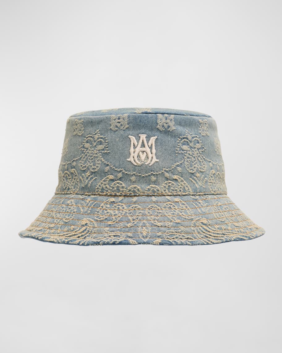 Amiri Men's Bandana Jacquard Bucket Hat | Neiman Marcus