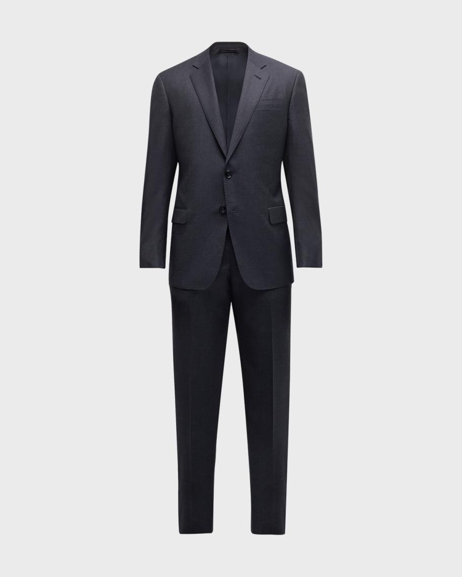 Giorgio Armani Men's Micro-Pattern Wool Suit | Neiman Marcus