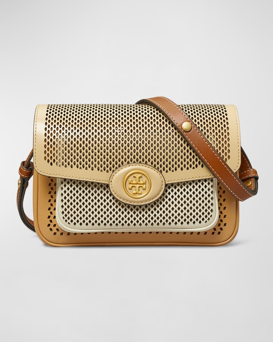 Tory Burch Robinson Colorblock Perforated Shoulder Bag Neiman