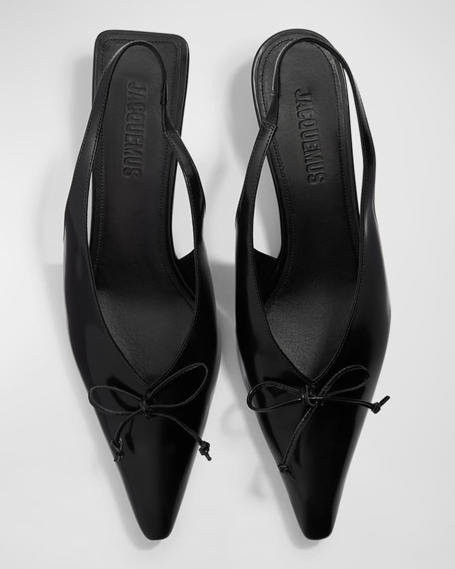 Image 2 of 2: Les Slingbacks Cubisto Leather Pumps