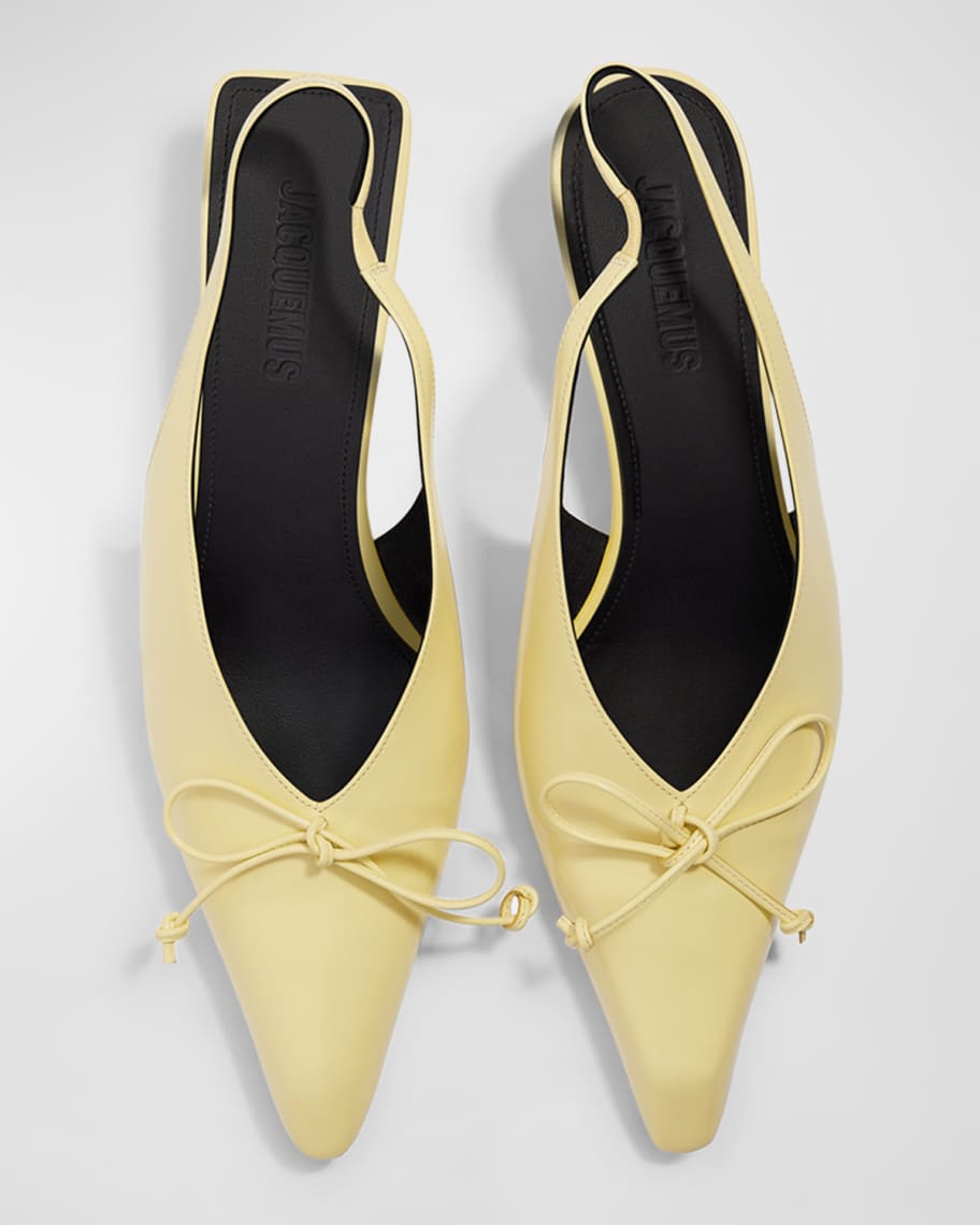 Image 2 of 2: Les Slingbacks Cubisto Leather Pumps