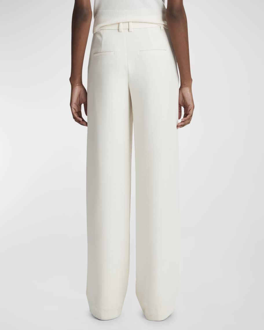 Image 3 of 4: Pintuck Wide-Leg Pants