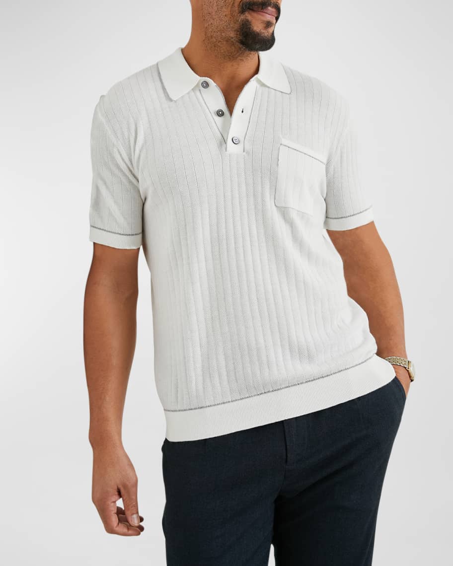 Rails Men's Hardy Ribbed Polo Shirt | Neiman Marcus