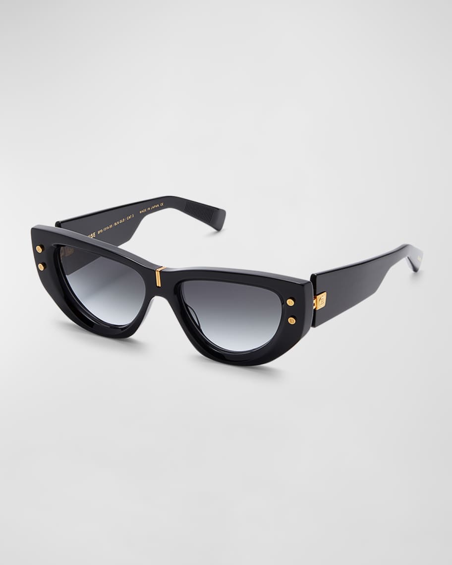 Balmain B-Muse Acetate & Titanium Cat-Eye Sunglasses