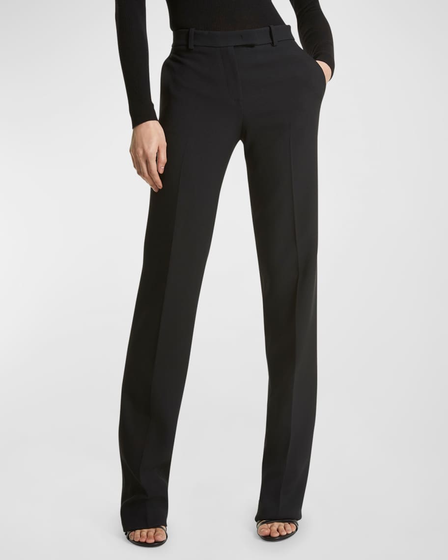 Michael Kors Collection Carolyn Mid Rise Straight Leg Trousers Neiman Marcus