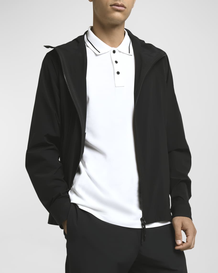 Moncler Men's Kurz Nylon Hooded Jacket | Neiman Marcus