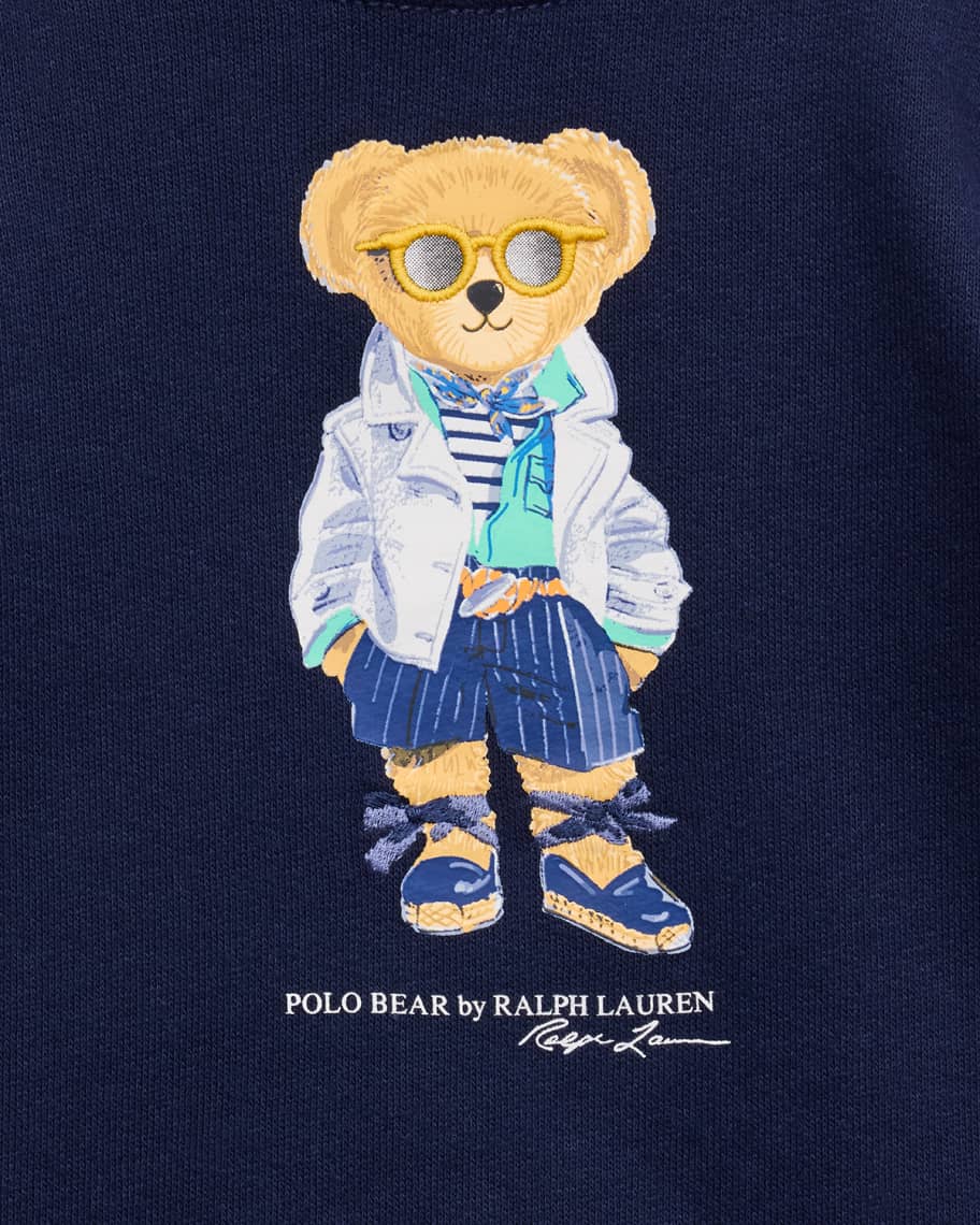 Image 3 of 3: Girl's Polo Bear Fleece Dress and Bloomers Set, Size 3M-24M