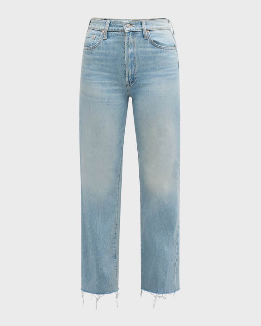 Image 1 of 6: The Rambler Zip Ankle Fray Jeans