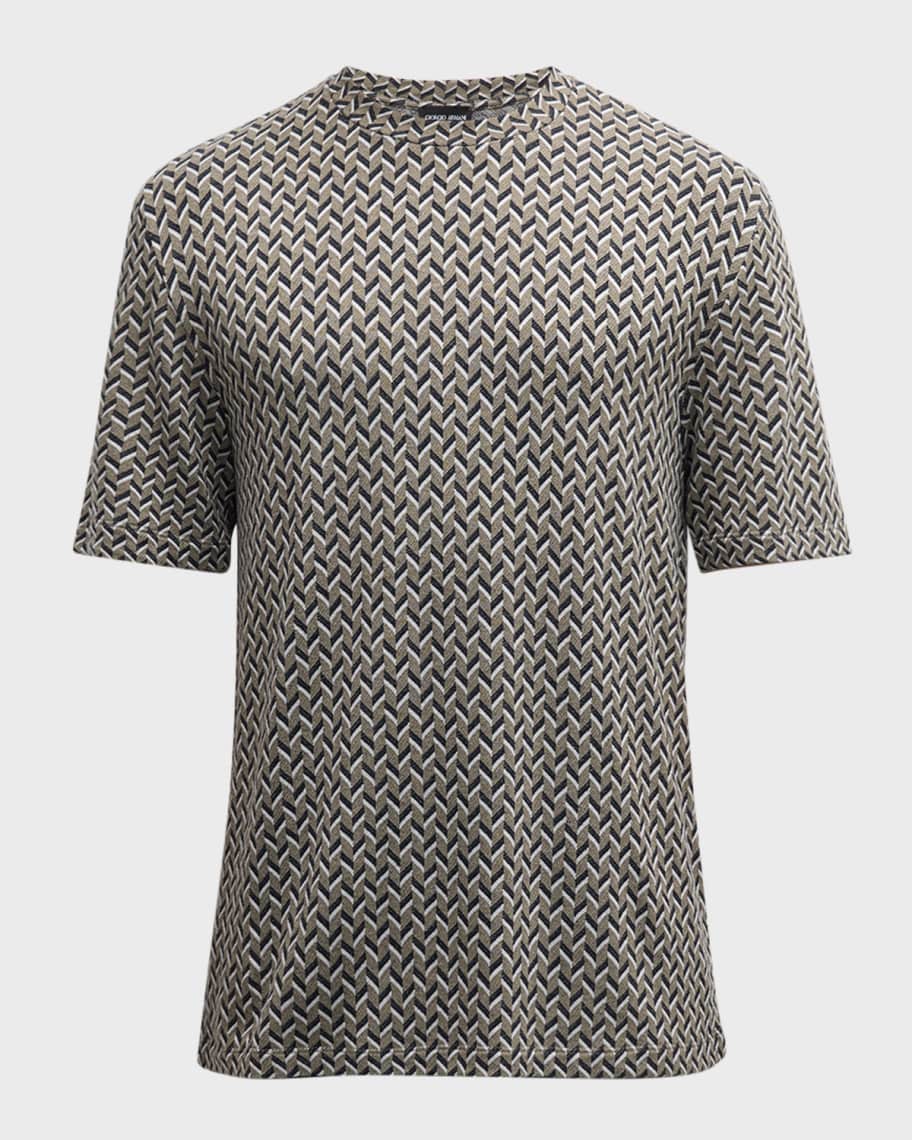 Tシャツ・カットソー GIORGIO ARMANI T-SHIRTS Giorgio Armani logo-embroidered Cotton T-shirt | Blue | FARFETCH