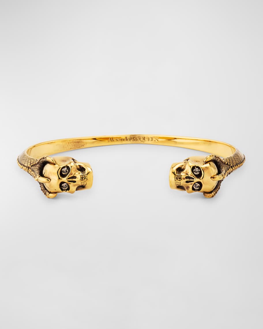 Alexander McQueen Men s Victorian Skull Cuff Bracelet Neiman Marcus