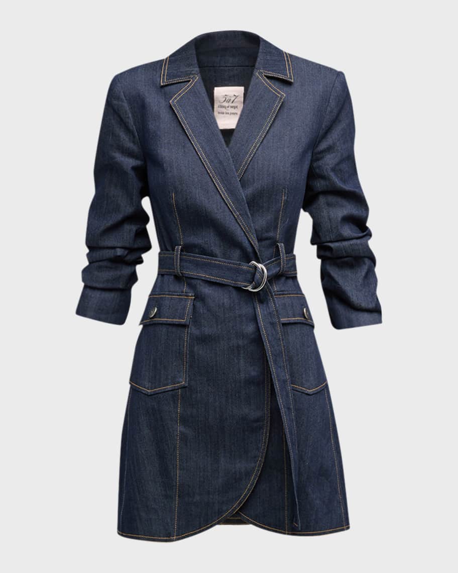 Her lip to Belted Denim Mini Dres Sサイズ Frame Denim Belted Minidress | Saks Fifth Avenue