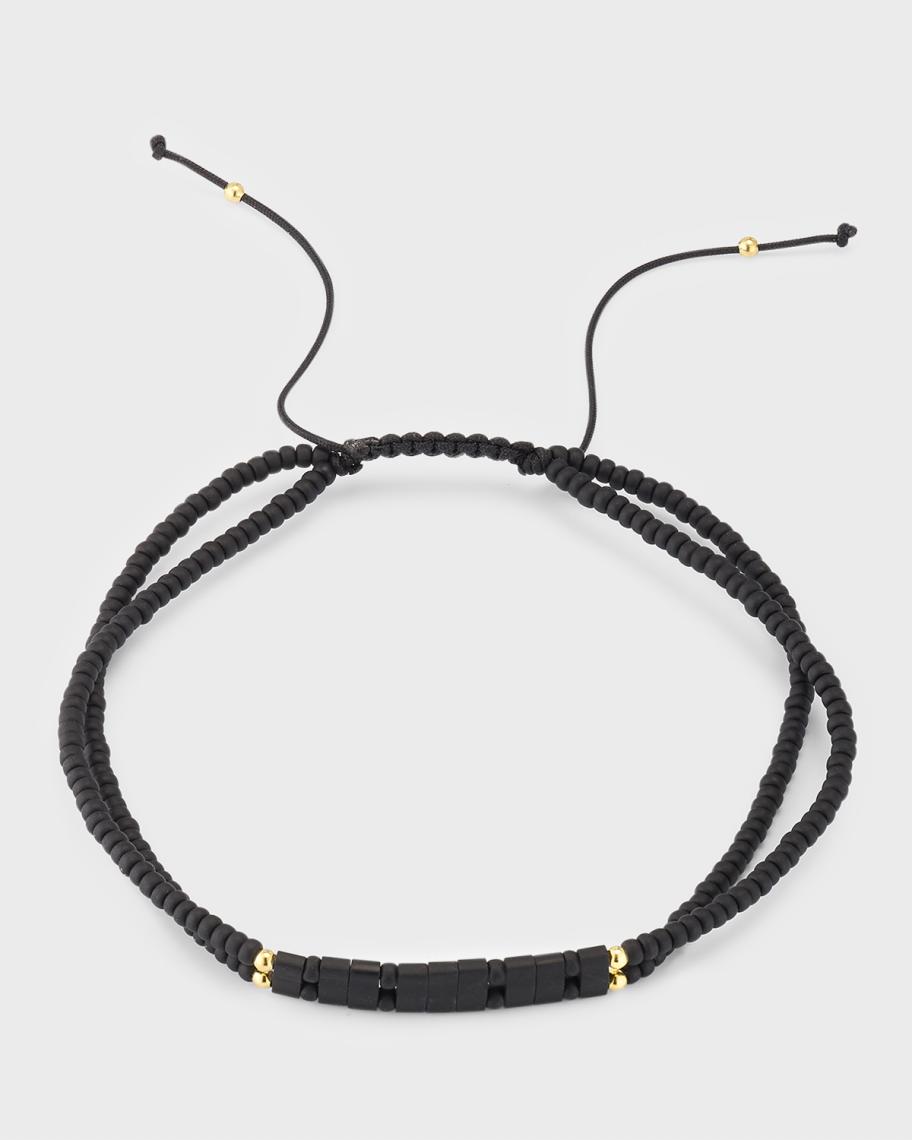 Jan Leslie Men's Glass Micro-Bead Pull Cord Bracelet | Neiman Marcus