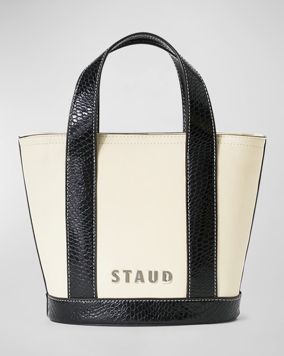 STAUD Allora Mini Leather Tote Bag Neiman Marcus