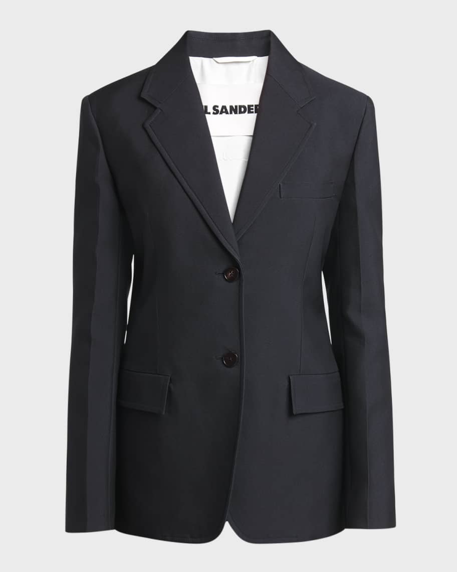 ジャケット Jil Sander Single-breasted blazer jacket Jil Sander Topstitch Single-Breasted Blazer Jacket | Neiman