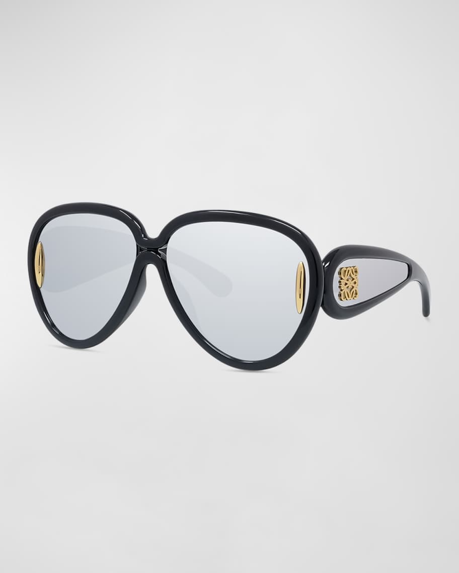 Loewe Anagram Mirrored Acetate Round Sunglasses