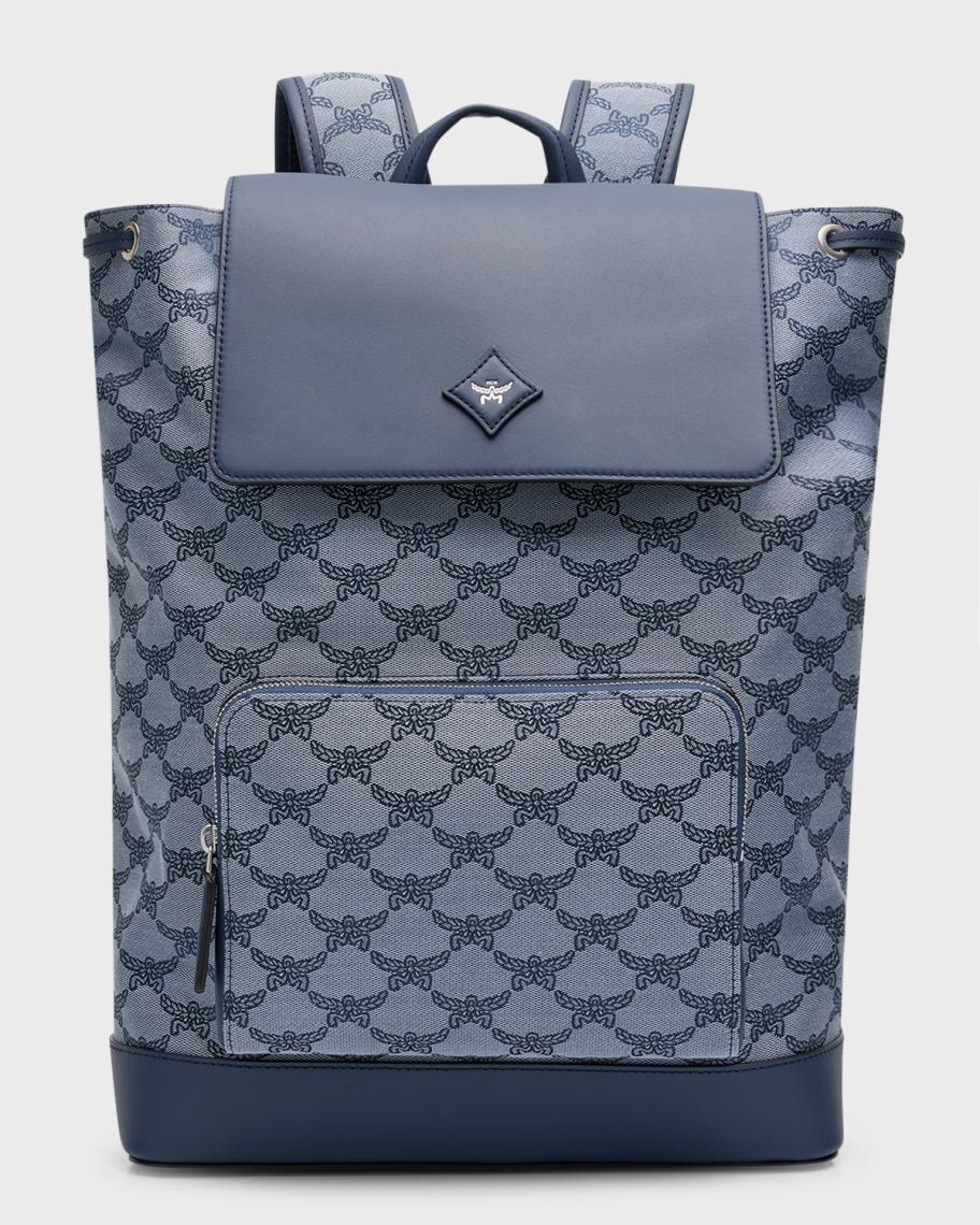 MCM Men's Lauretos Monogram Drawstring Backpack | Neiman Marcus