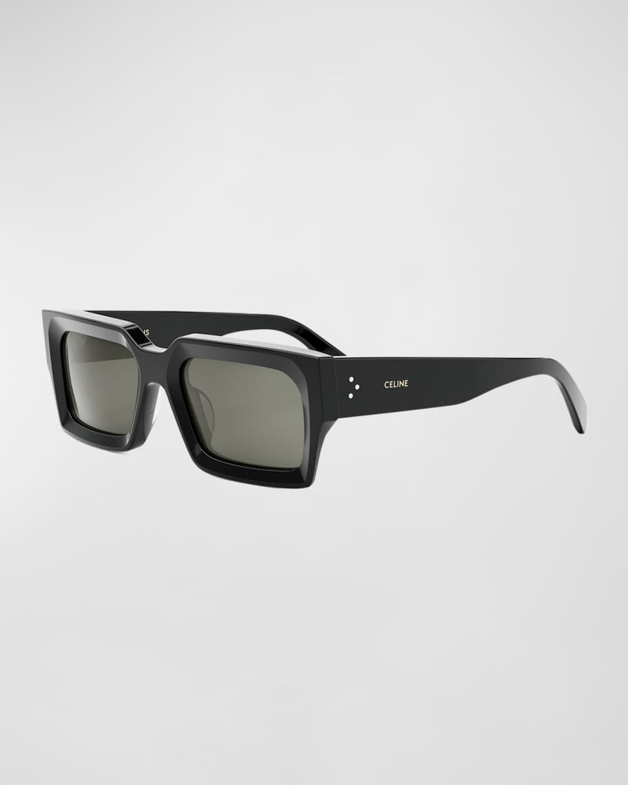 Celine Men s 3 Dot Acetate Rectangle Sunglasses Neiman Marcus