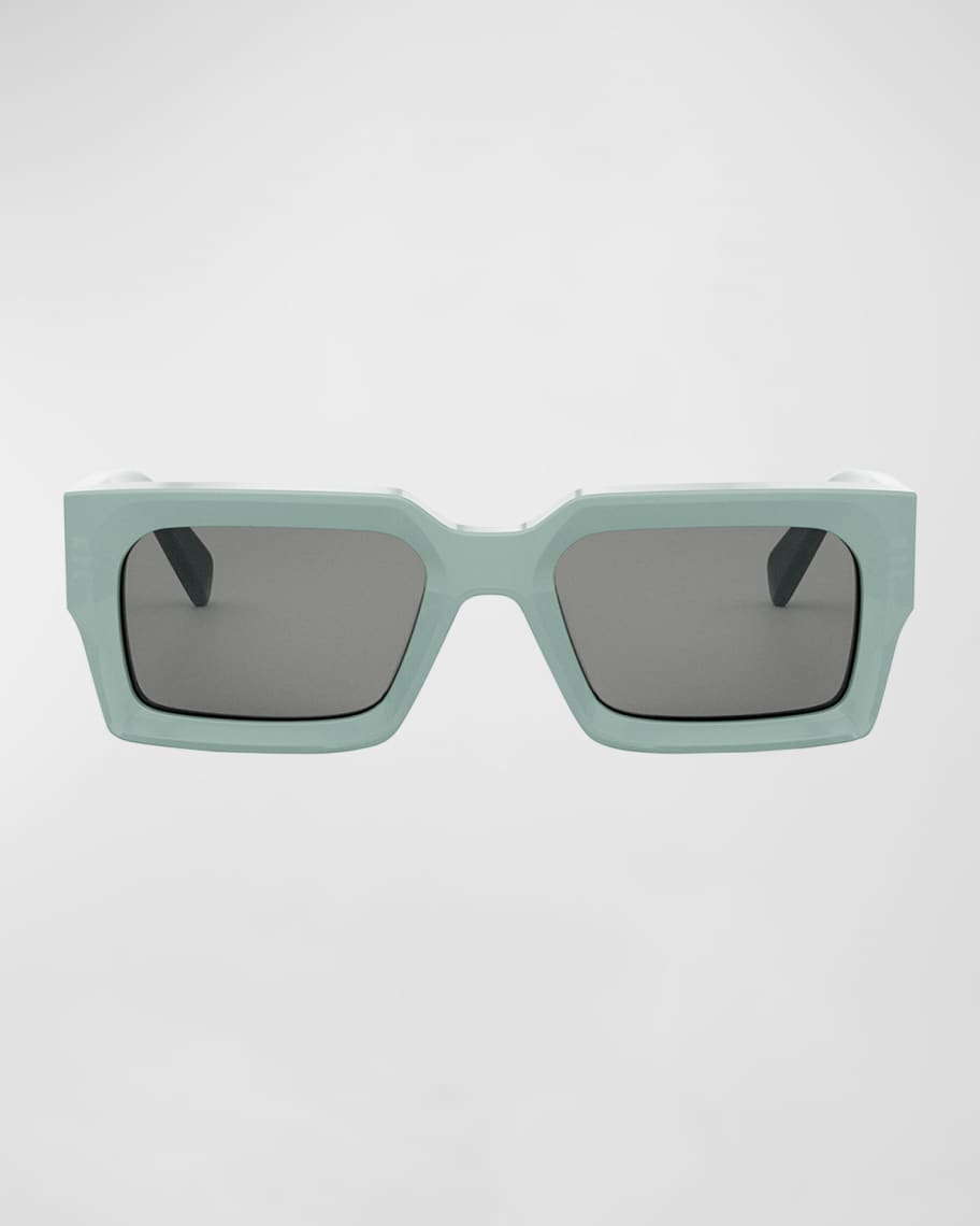 Celine Men's 3-Dot Acetate Rectangle Sunglasses | Neiman Marcus