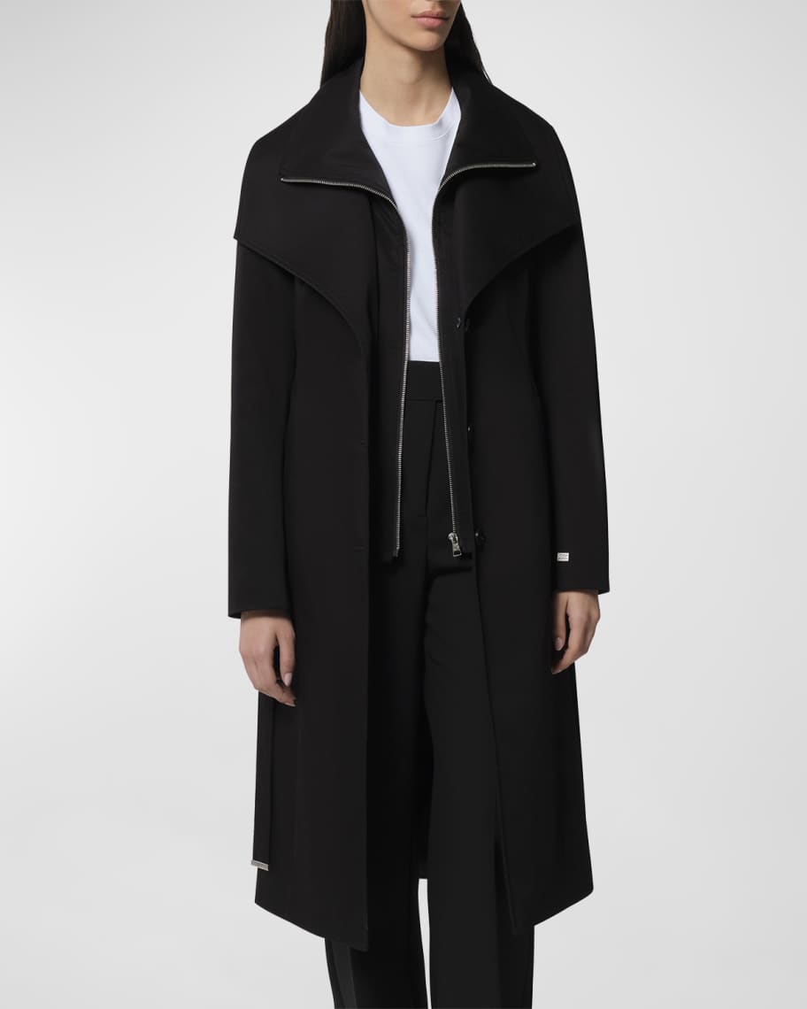 Soia & Kyo Lexie Trench Coat with Shawl Collar- Cayenne