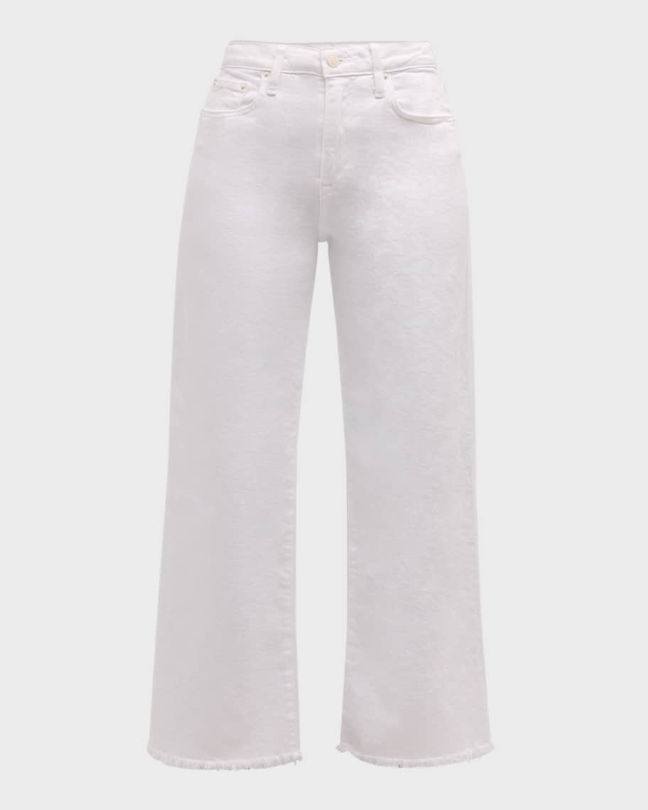 SIMKHAI Jude High-Rise Cropped Wide-Leg Denim Pants | Neiman Marcus