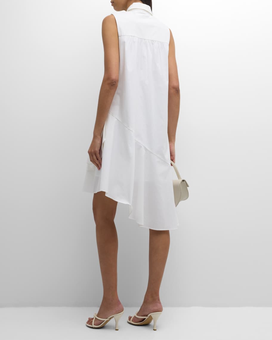 Image 3 of 6: Monique High-Low Ruffle Midi Shirtdress