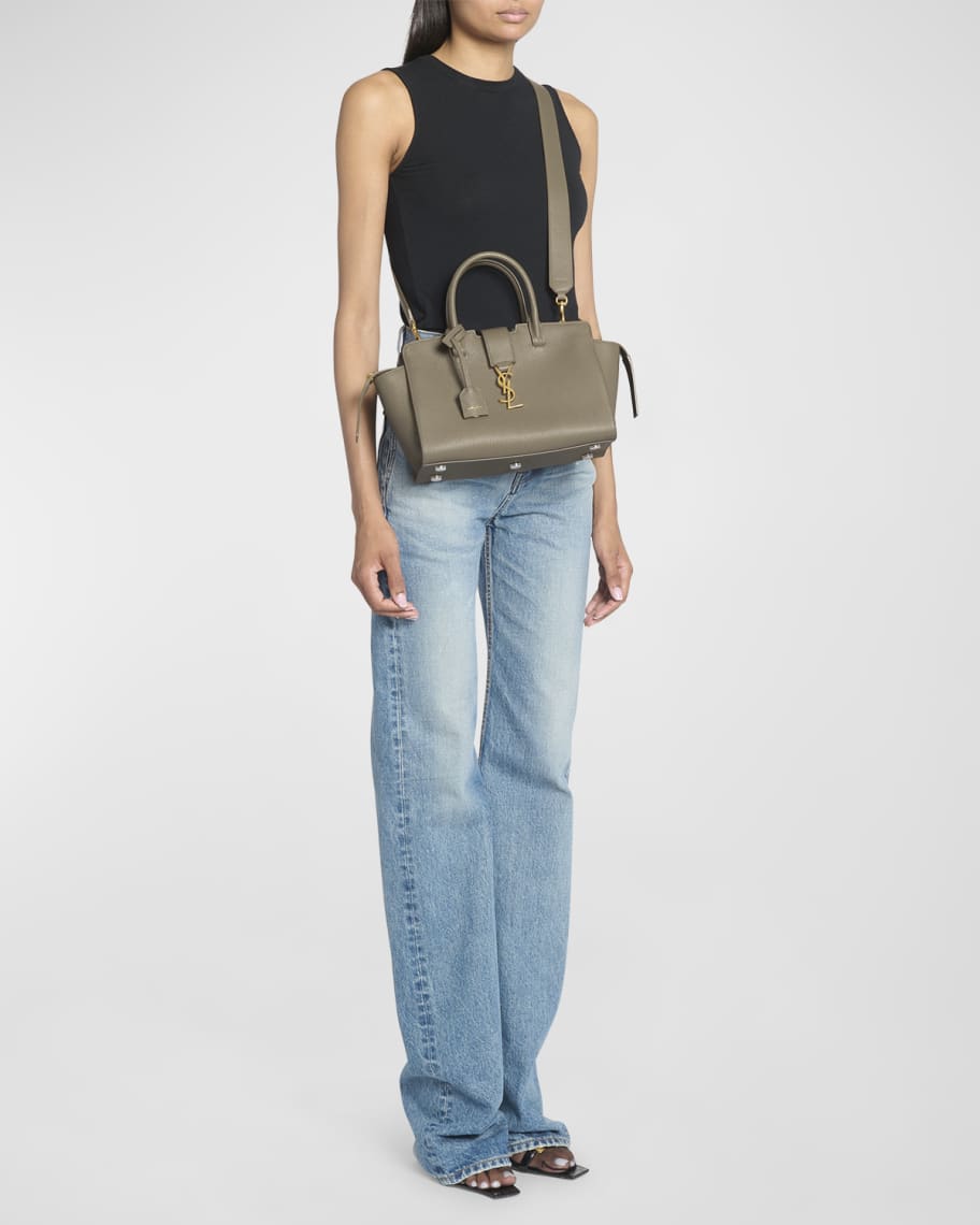 Image 2 of 6: Baby Downtown YSL Leather Top-Handle Bag