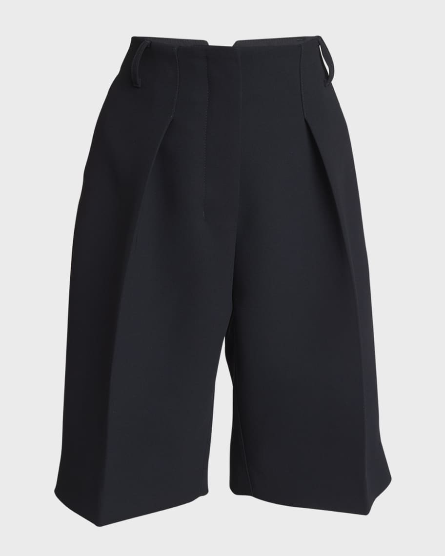 【激安アウトレット!】 Jacquemus Ovalo High-Rise Pleated Straight-Leg Bermuda Shorts | Neiman  Marcus パンツ
