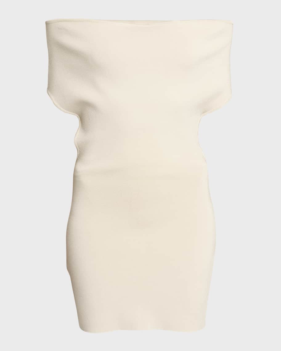 Image 1 of 6: Cubista Off-The-Shoulder Cutout Short-Sleeve Mini Dress
