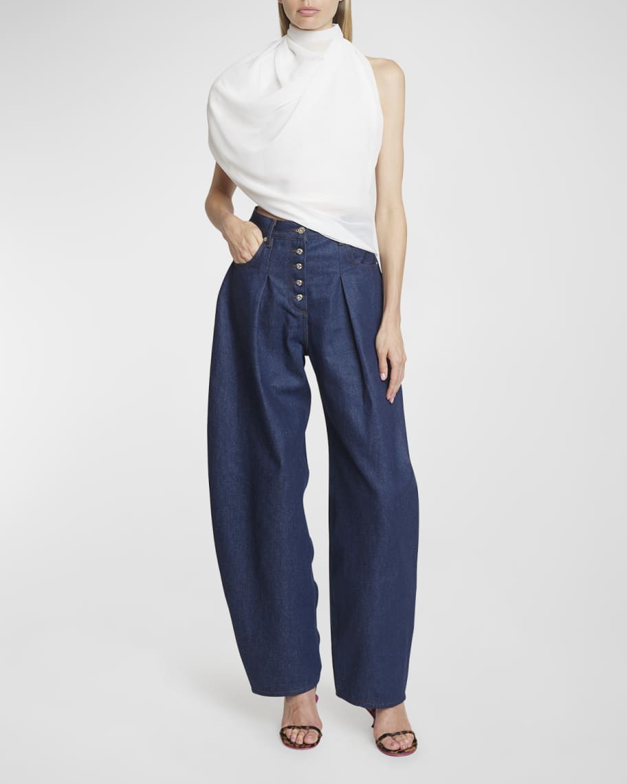 Image 2 of 6: Le Haut Pablo Draped One-Shoulder Top