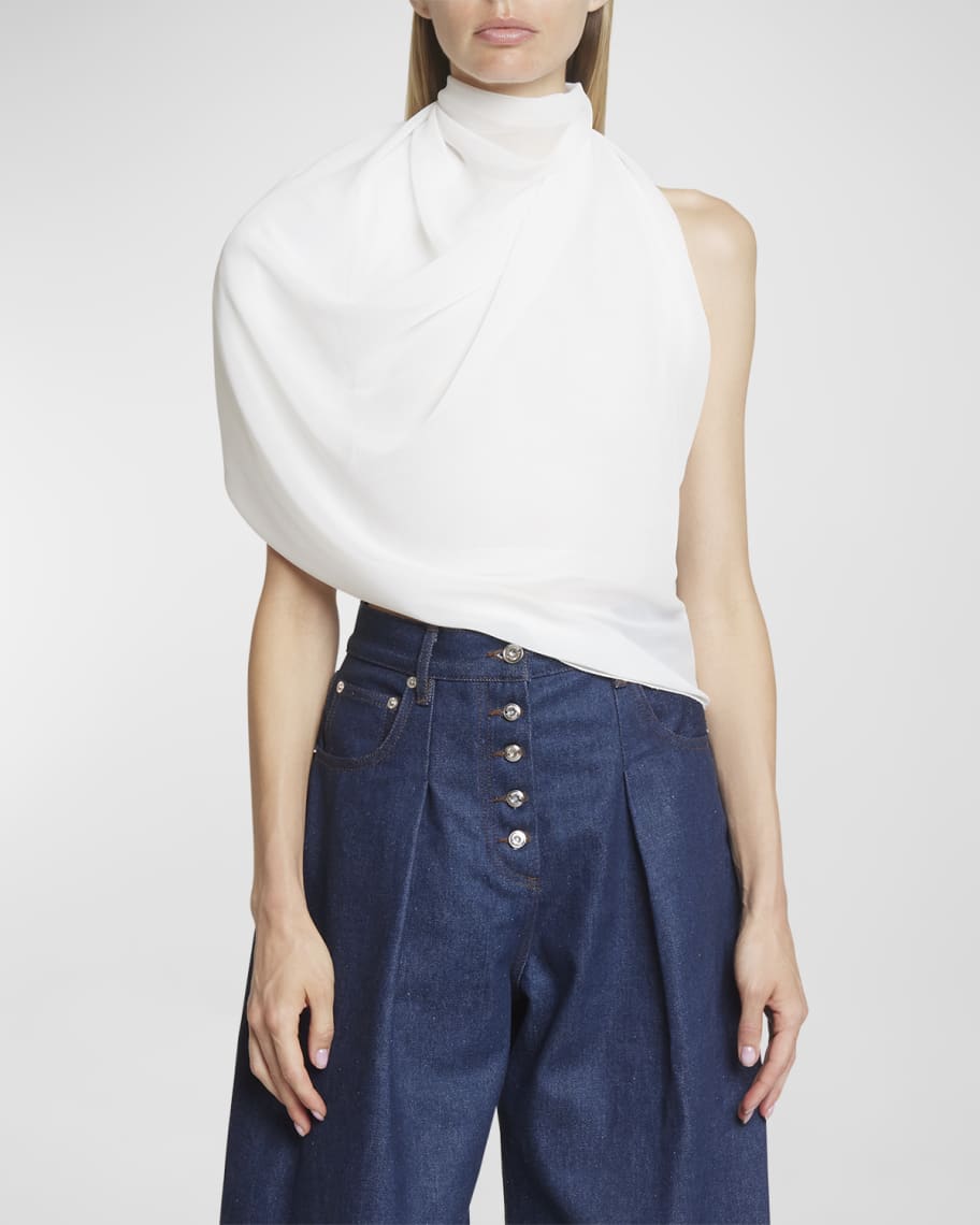 Image 3 of 6: Le Haut Pablo Draped One-Shoulder Top