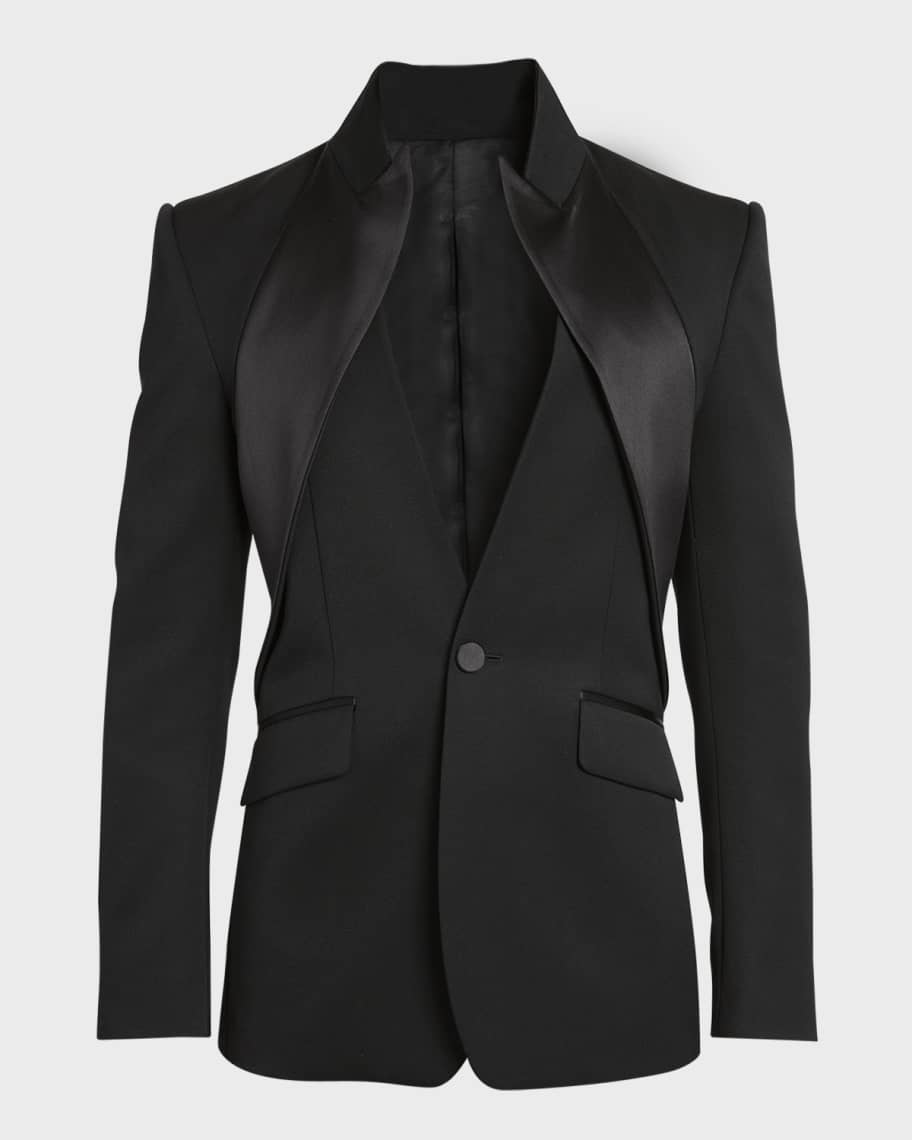 McQueen Men's Twisted Reverse Tuxedo Jacket | Neiman Marcus