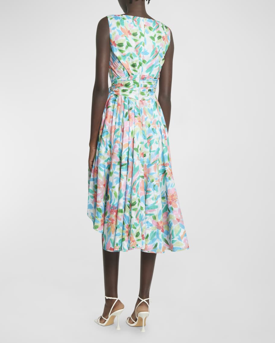 Image 3 of 6: Floral Garden Cotton Fil Coupe Sleeveless Dress