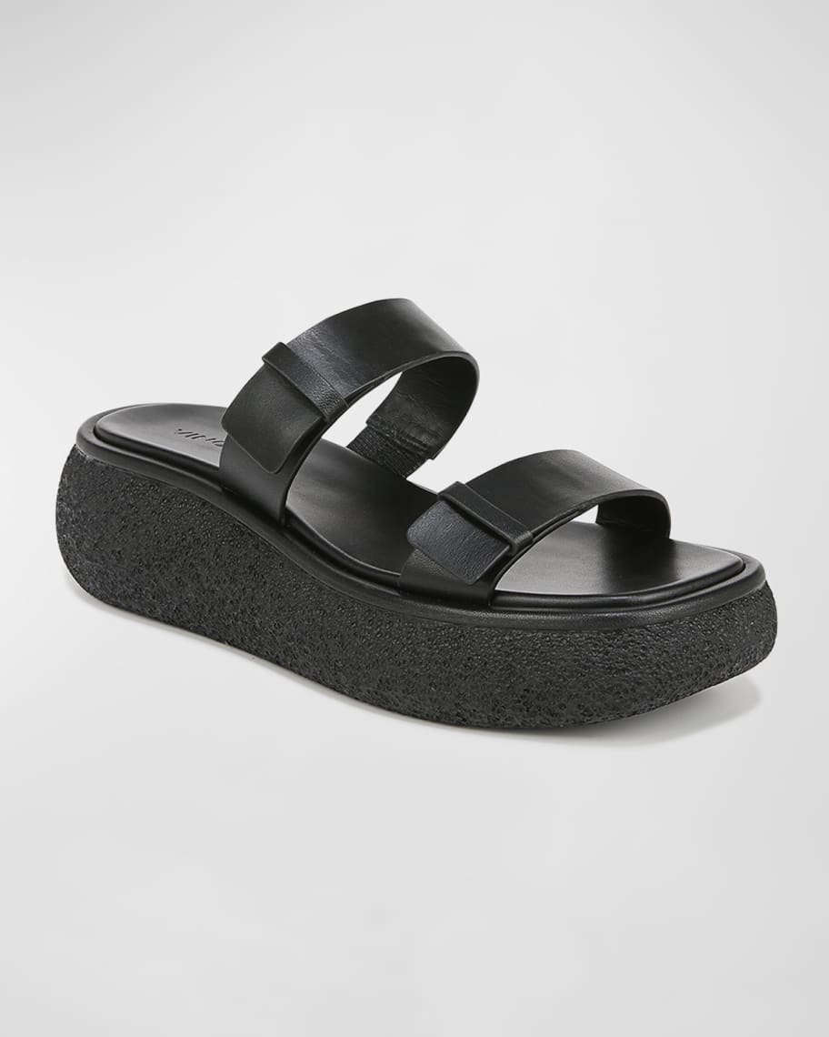 Image 3 of 4: Lagos Leather Dual-Strap Platform Sandals