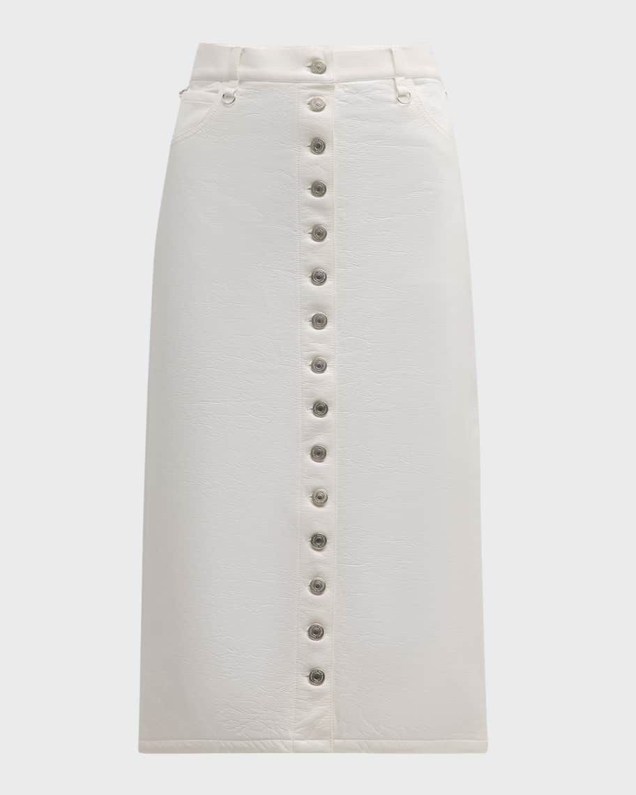 Courreges Multiflex Vinyl Midi Skirt | Neiman Marcus