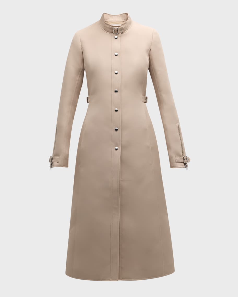 Courrèges single-breasted A-line coat - Black